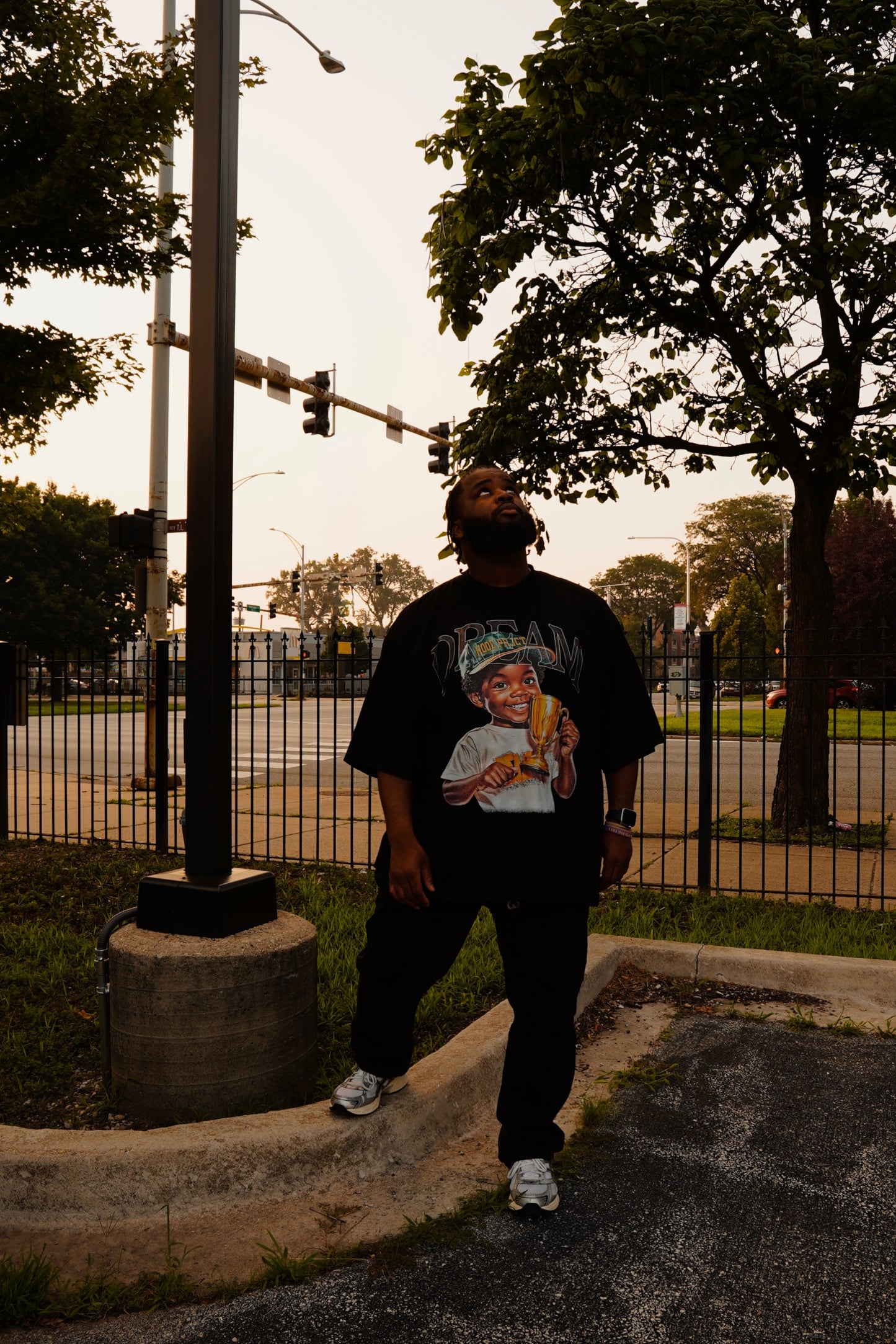 Black Oversized Dream Tee