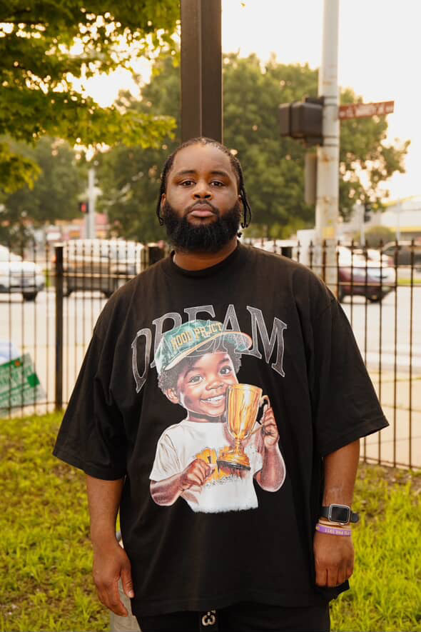 Black Oversized Dream Tee