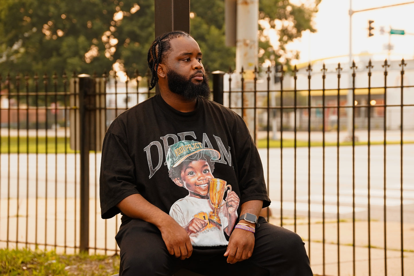 Black Oversized Dream Tee